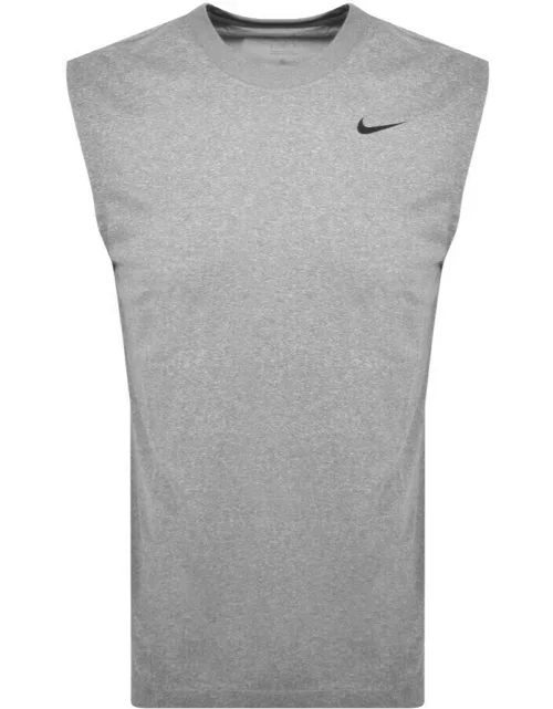 Nike Training Dri Fit Logo Vest T Shirt Grey