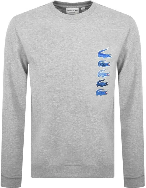 Lacoste Logo Crew Neck Sweatshirt Grey