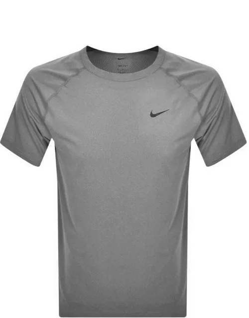 Nike Training Dri Fit Logo T Shirt Grey