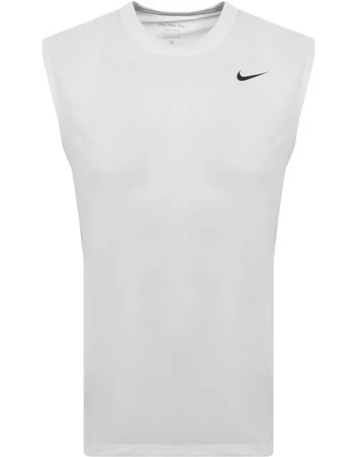 Nike Training Dri Fit Logo Vest T Shirt White