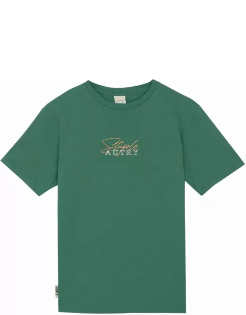 Green T-shirt with Staple embroidery
