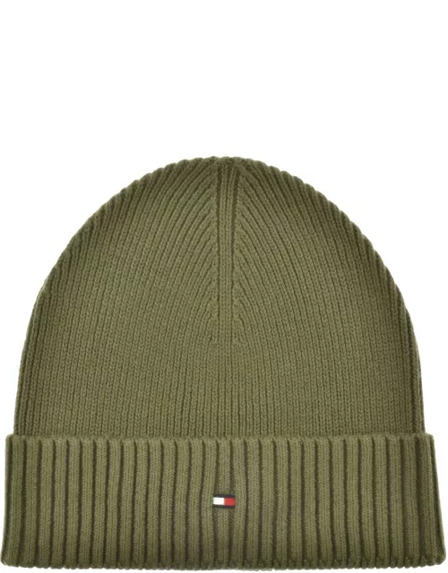 Tommy Hilfiger Essential Flag Beanie Hat Green