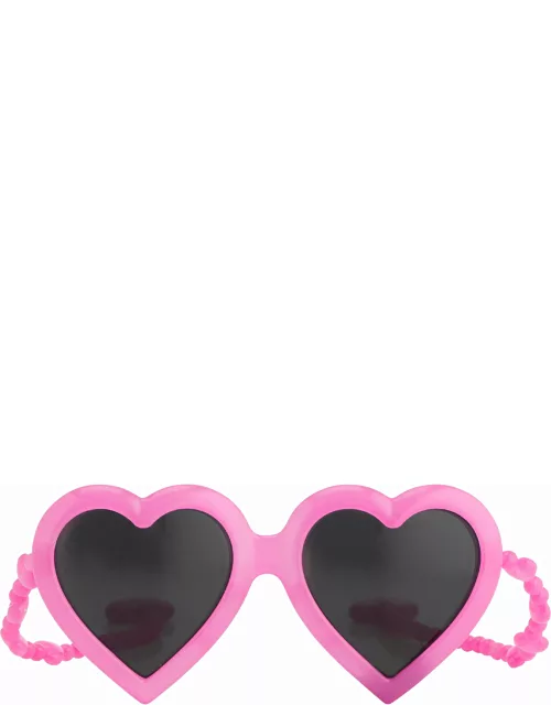 Jeremy Scott Heart Sunglasses in Pink