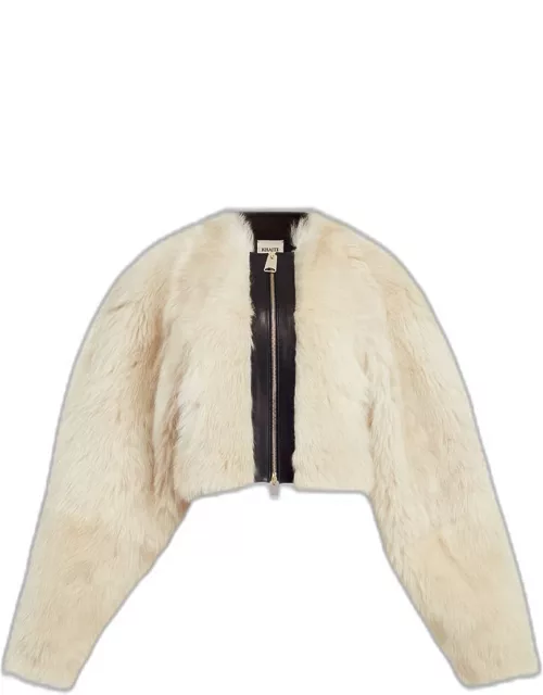 Gracell Cropped Shearling Jacket