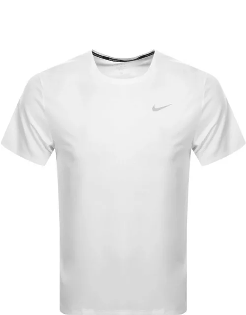 Nike Training Dri Fit Miler T Shirt White