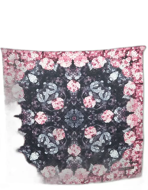 Givenchy Multicolor Floral Printed Silk Square Scarf