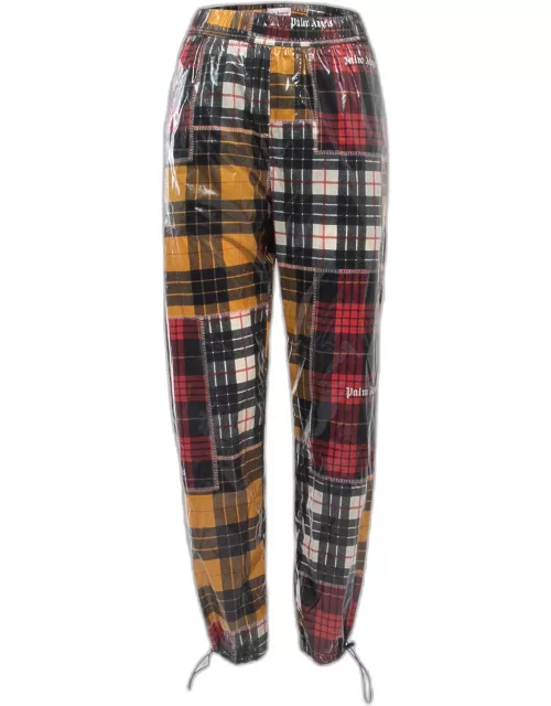 Palm Angels Multicolor Checkered Nylon Straight Pants