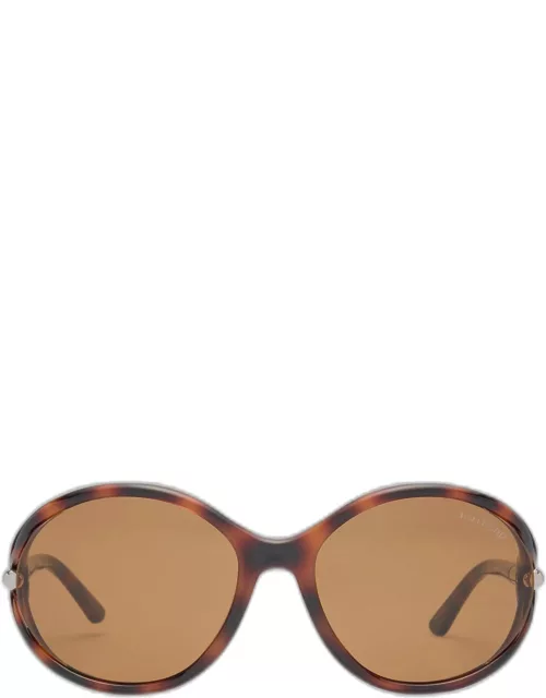 Melody Cut-Out Plastic Round Sunglasse