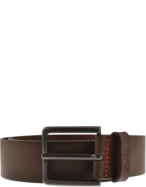 HUGO Gionio Leather Belt Brown