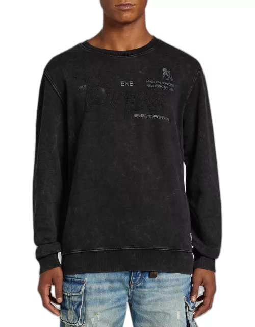Men's Parkade Acid-Washed Graphic Sweatshirt
