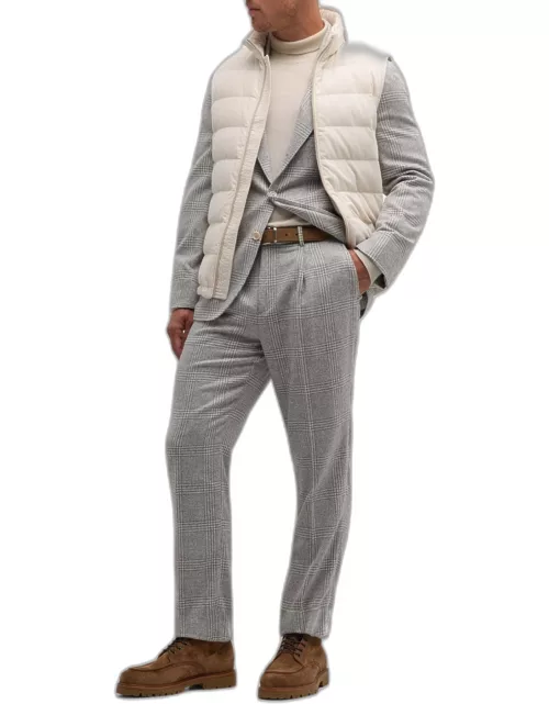Men's Plaid Cashmere-Blend Suit