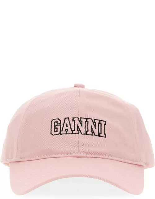 ganni baseball hat with logo