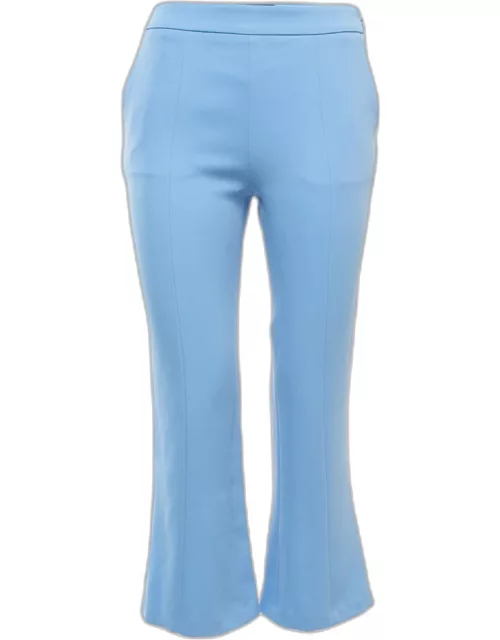 Class by Roberto Cavalli Blue Crepe Flared Trousers