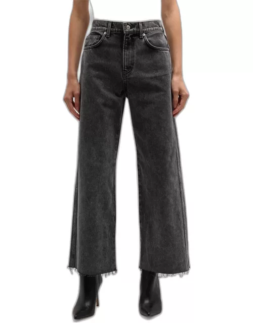 Taylor Cropped High Rise Wide Jean