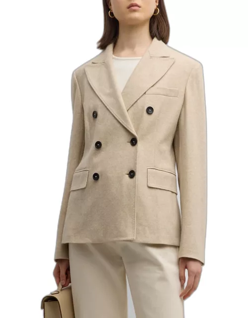 Calata Double-Breasted Cashmere Blazer Jacket