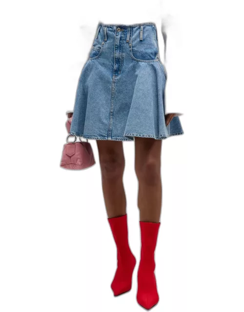 Recycled Denim Mini Skirt