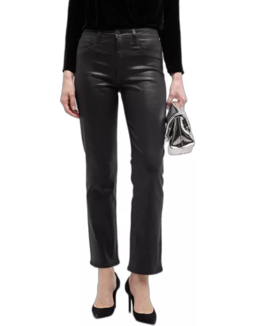 Ginny High Rise Straight Cropped Jean