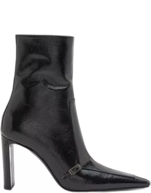 Faubourg Leather Buckle Ankle Boot