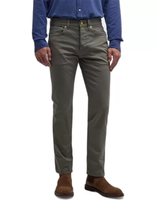 Men's Slim Straight Twill 5-Pocket Pant