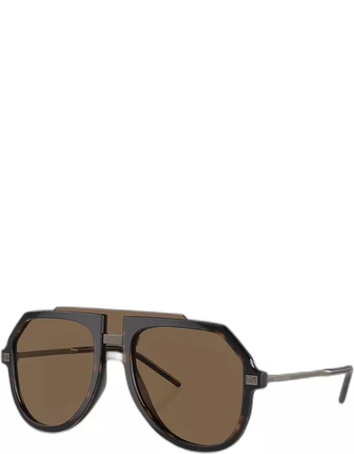 Men's Plastic Aviator Sunglasse