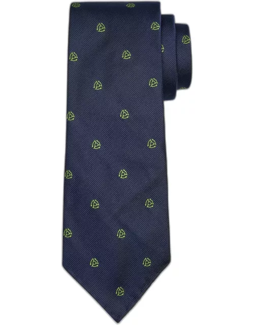Men's Hand-Rolled Silk Club Tie