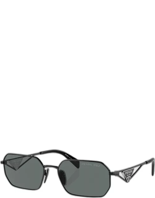 Polarized Steel Rectangle Sunglasse
