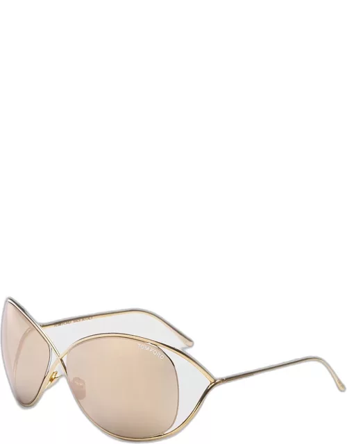 Nicoletta Twisted Titanium Butterfly Sunglasse