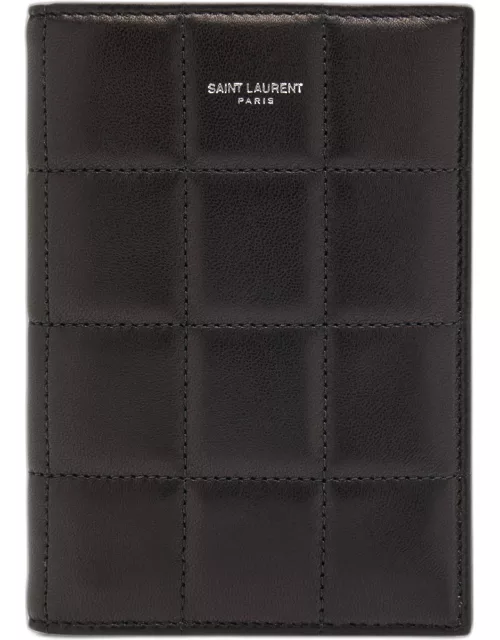 Men's Quilted Leather Bifold Wallet