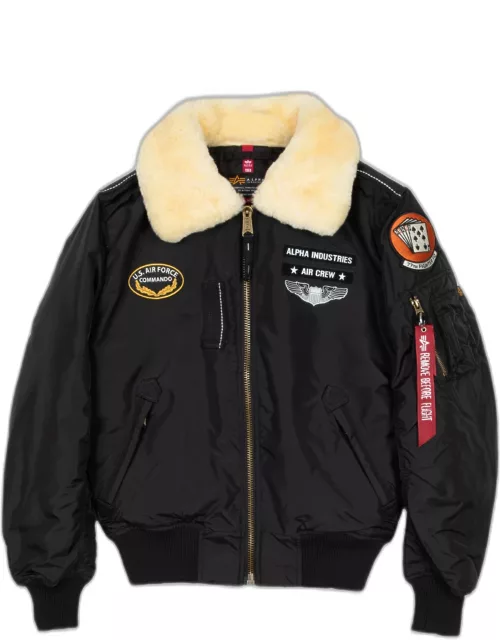 Alpha Industries Injector Iii Air Force Black nylon bomber jacket with faux fur collar - Injector III air force