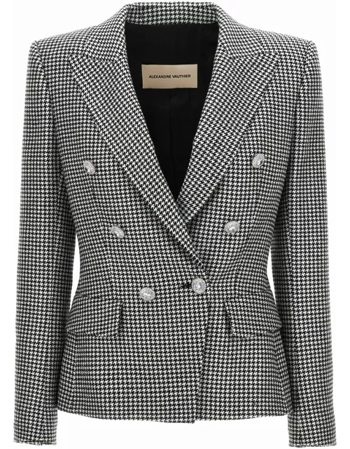 Alexandre Vauthier Double-breasted Houndstooth Blazer