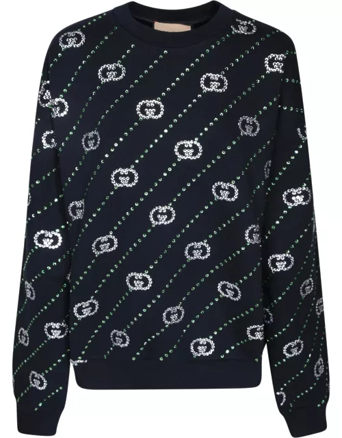 Gucci Gg Crossover Crystals Sweatshirt