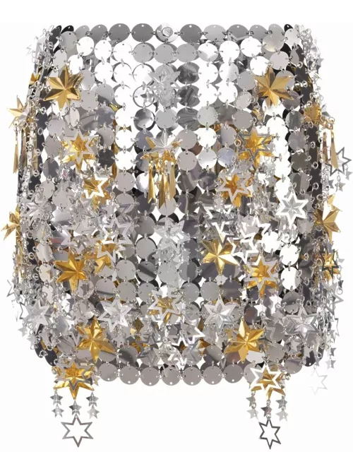 Paco Rabanne Silver Mini Skirt With Star
