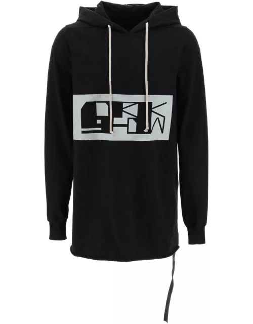 DRKSHDW Maxi hoodie with logo print