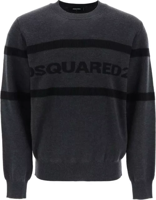 DSQUARED2 Jacquard logo lettering sweater