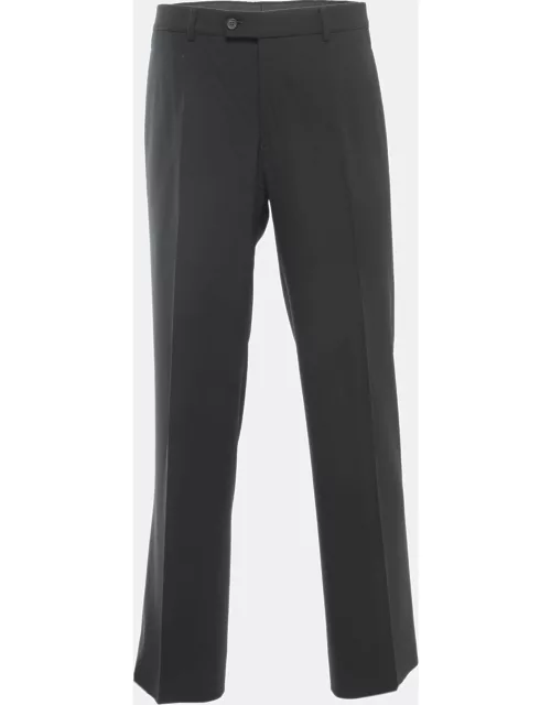 Gucci Black Wool Buttoned Trousers