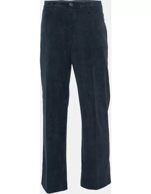Giorgio Armani Navy Blue Corduroy Trousers