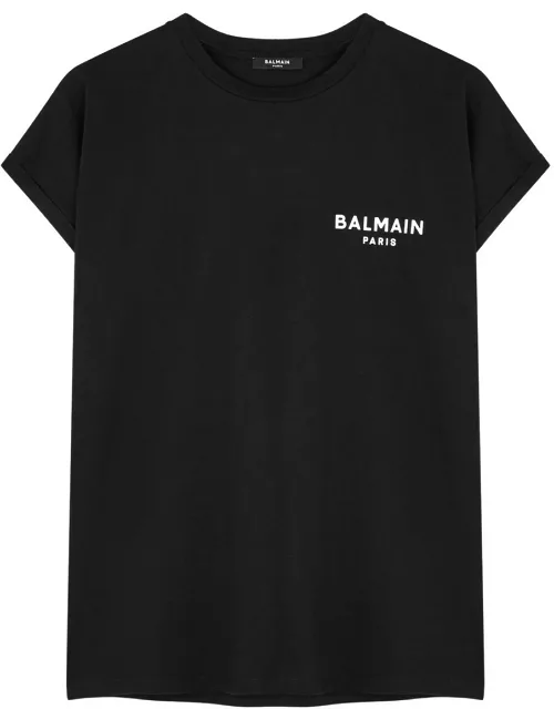 Balmain Logo Cotton T-shirt - Black And White