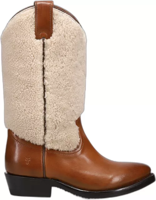 Billy Leather Shearling Cowboy Boot
