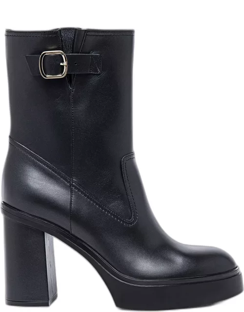 Libra Leather Buckle Boot