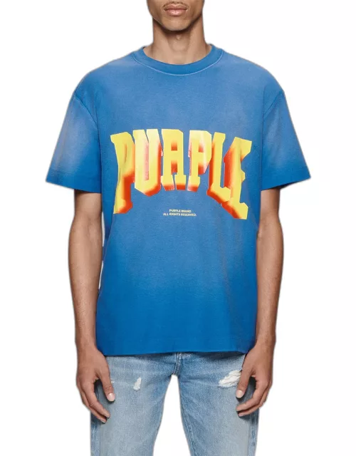 Men's 3D Logo Textured Jersey T-Shirt