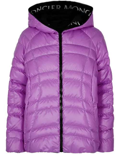 Moncler Narlay Hooded Quilted Shell Jacket - Purple