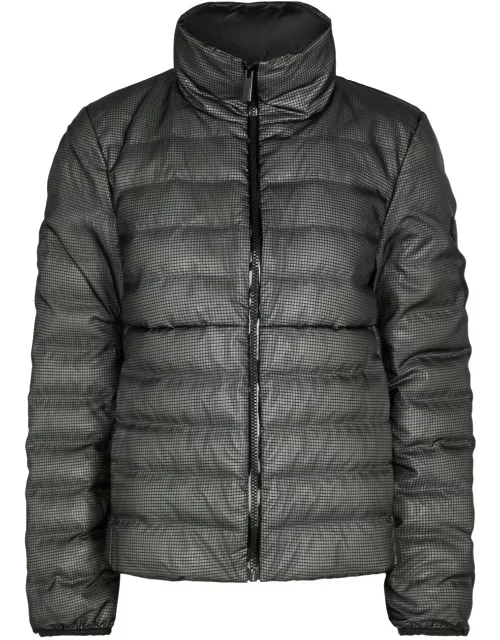 Moncler Onoz Quilted Shell and Mesh Jacket - Dark Grey - (UK 8 / S)