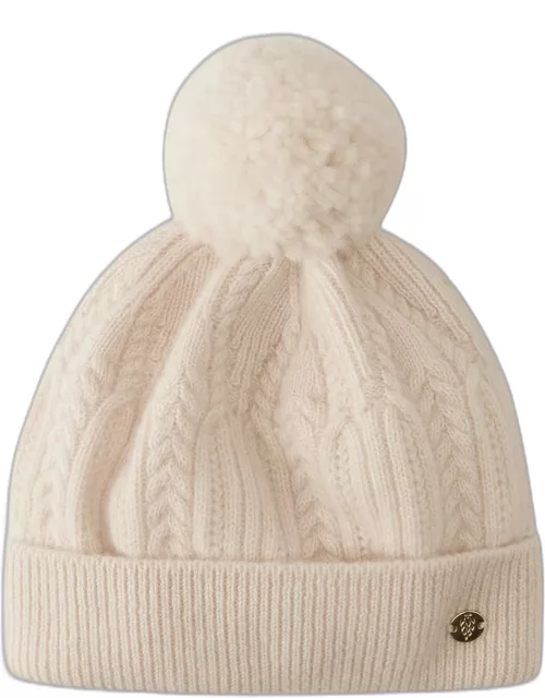 Fitted Cashmere Beanie With Po
