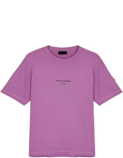 Moncler Logo Cotton T-shirt - Lilac