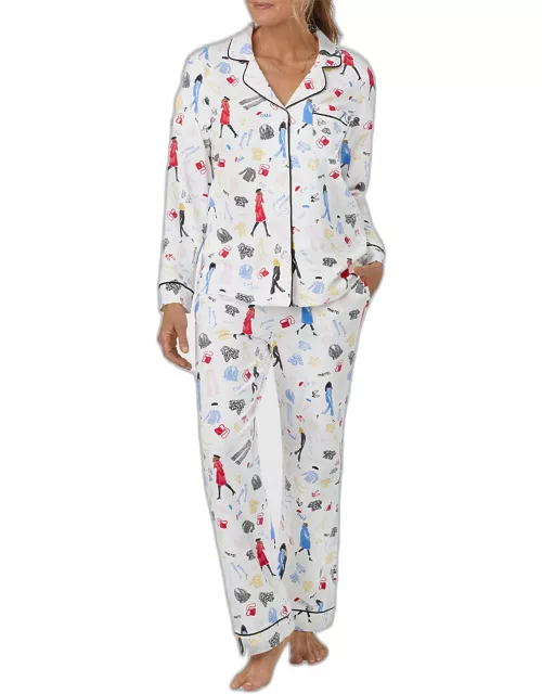 Printed Cotton Jersey Pajama Set