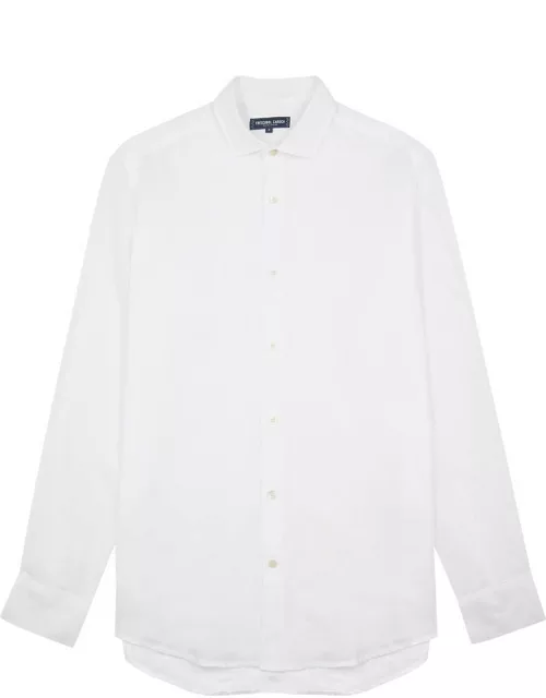 Frescobol carioca Antonio Linen Shirt - White