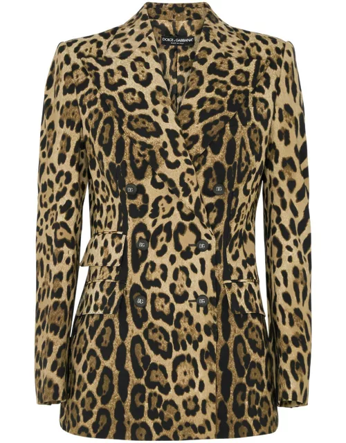 Dolce & Gabbana Leopard-print Wool-blend Blazer