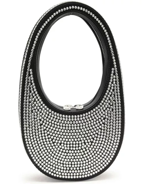 Coperni Swipe Mini Crystal-embellished Satin top Handle bag - Black
