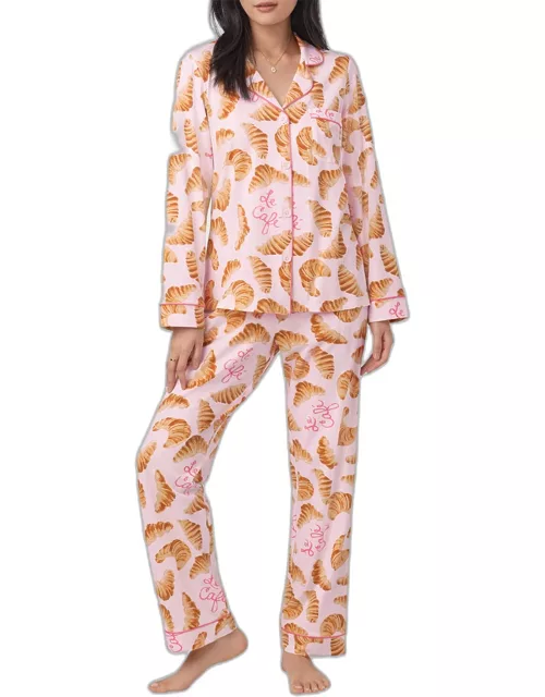 Printed Cotton Jersey Pajama Set