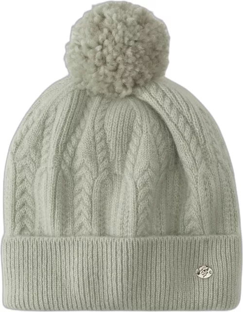 Fitted Cashmere Beanie With Po